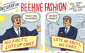 Toby Morris cartoon, Bill English, Jacinda Ardern