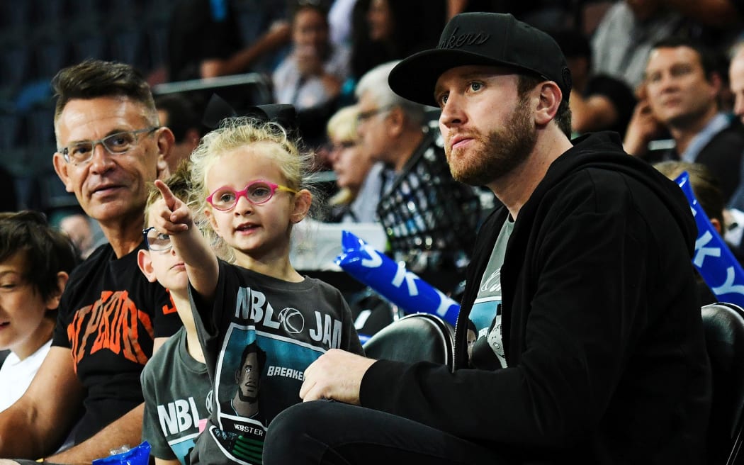 Breakers owner Matt Walsh courtside.