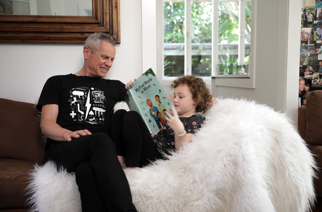 Guyon Espiner and his daughter, Nico