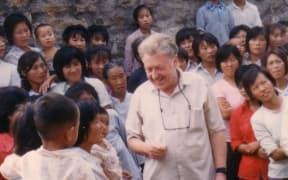 Anti-apartheid activisit Tom Newnham who died in 2010. Image has been cleared for free use. He is pictured during a visit to a village in China in 1981.