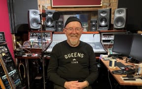 Dave Dobbyn in his studio