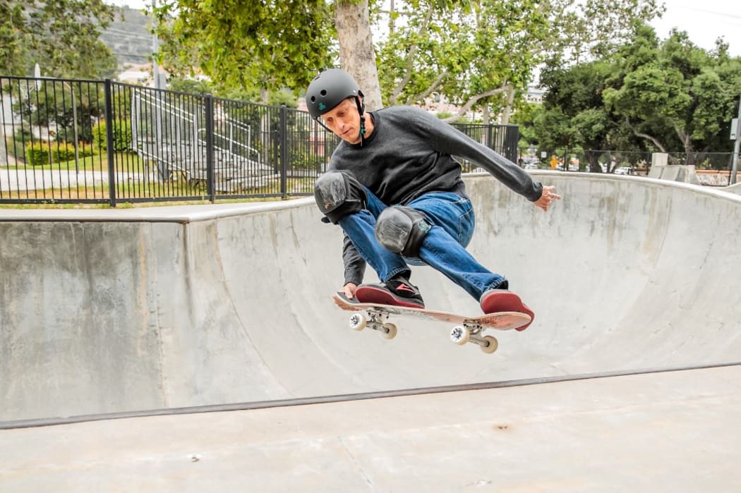 SANTA MONICA, CALIFORNIA - FEBRUARY 21: Pro-skater Tony Hawk on the IMDb Series Special Skills in Los Angeles, California.
