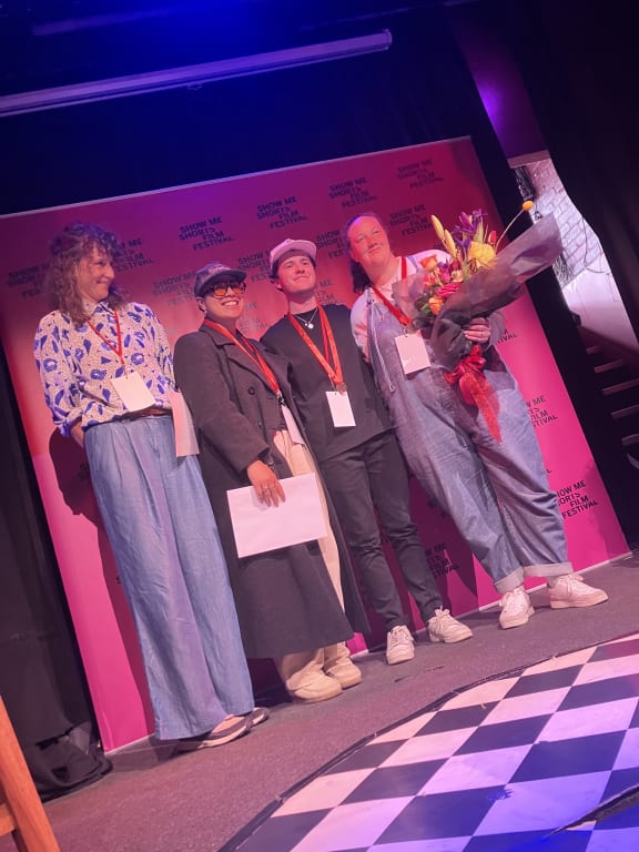 At the recent Show Me Shorts Film Festival Hattie Adams, Ryan Bradley and Summer Vaha'akolo were awarded for for making the video Tōtara.