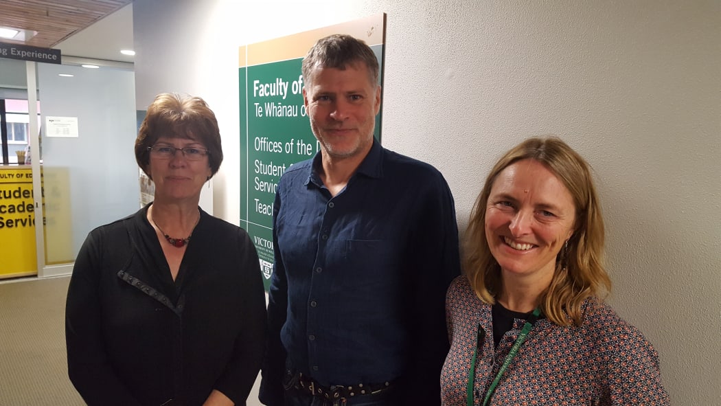 Victoria University academics Sue Cherrington, Michael Johnston and Bronwyn Wood.
