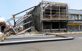 Damaged buildings in Fiji's Rakiraki