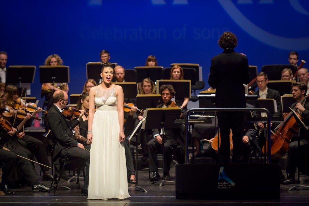 Soprano Madison Nonoa singing
