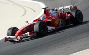 Felipe Massa competing for Ferrari at the Bahrain grand prix in 2006.