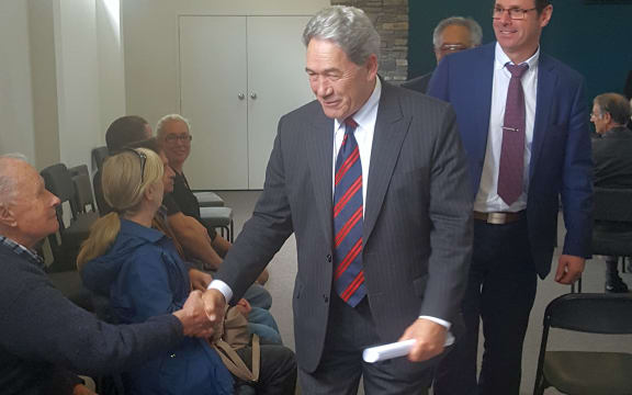 NZ First leader Winston Peters on the campaign trail in Whangamata.