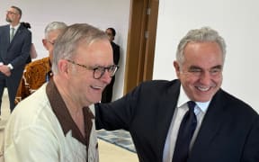 Australia Prime Minister Anthony Albanese and US deputy Secretary of State Kurt Campbell following Australia’s Pacific Policing Initiative announcement.