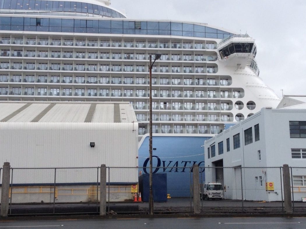 The cruise ship Ovation of the Seas in Wellington on Friday 23 December.