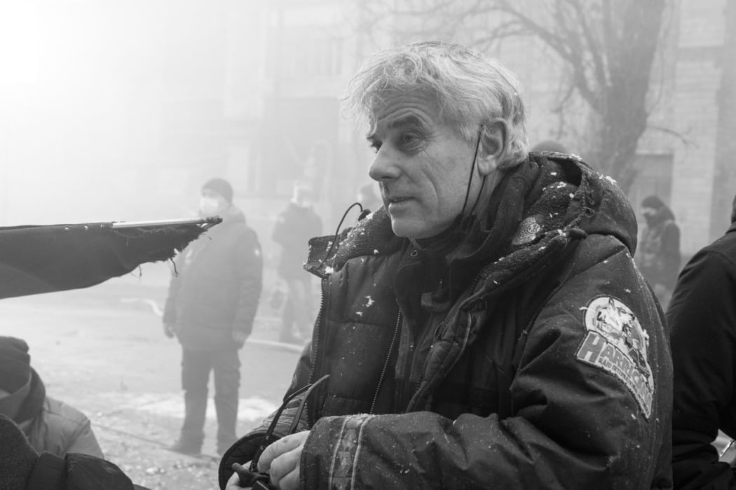 Vincent Ward on set filming in Ukraine