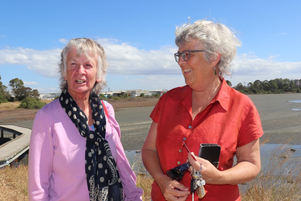 Ahuriri Estuary Protection Society secretary Sue Macdonald (left) and chairwoman Angie Denby.