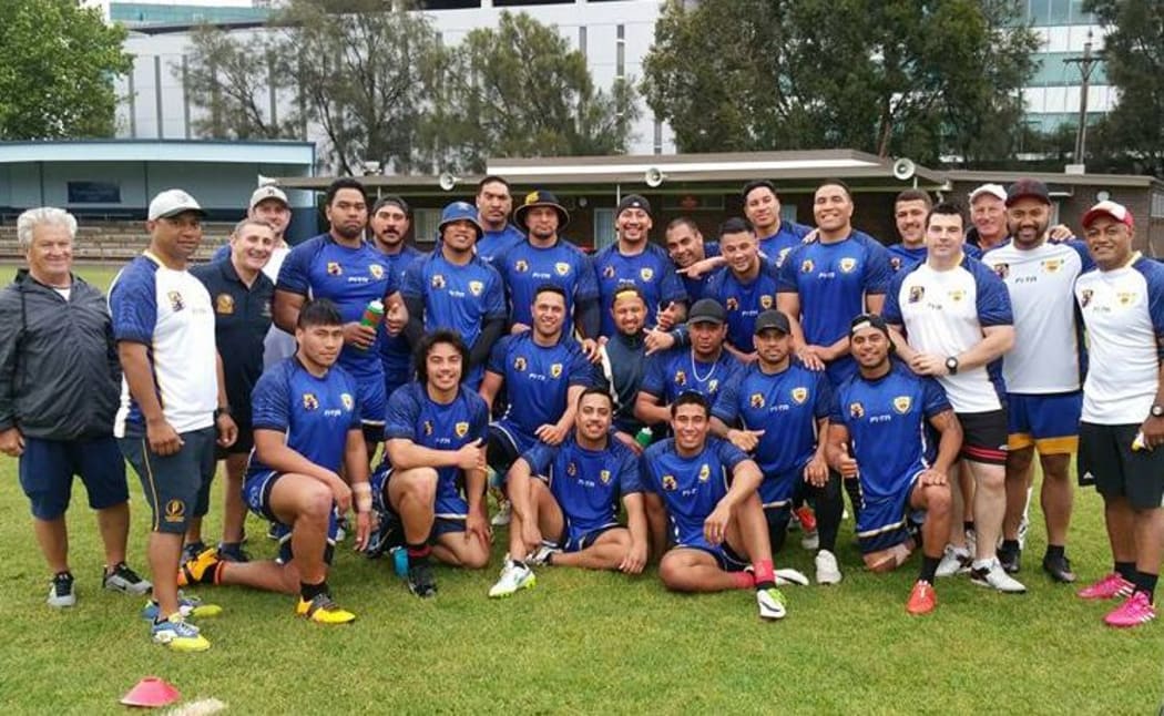 The Niue squad in training before leaving for South Africa.