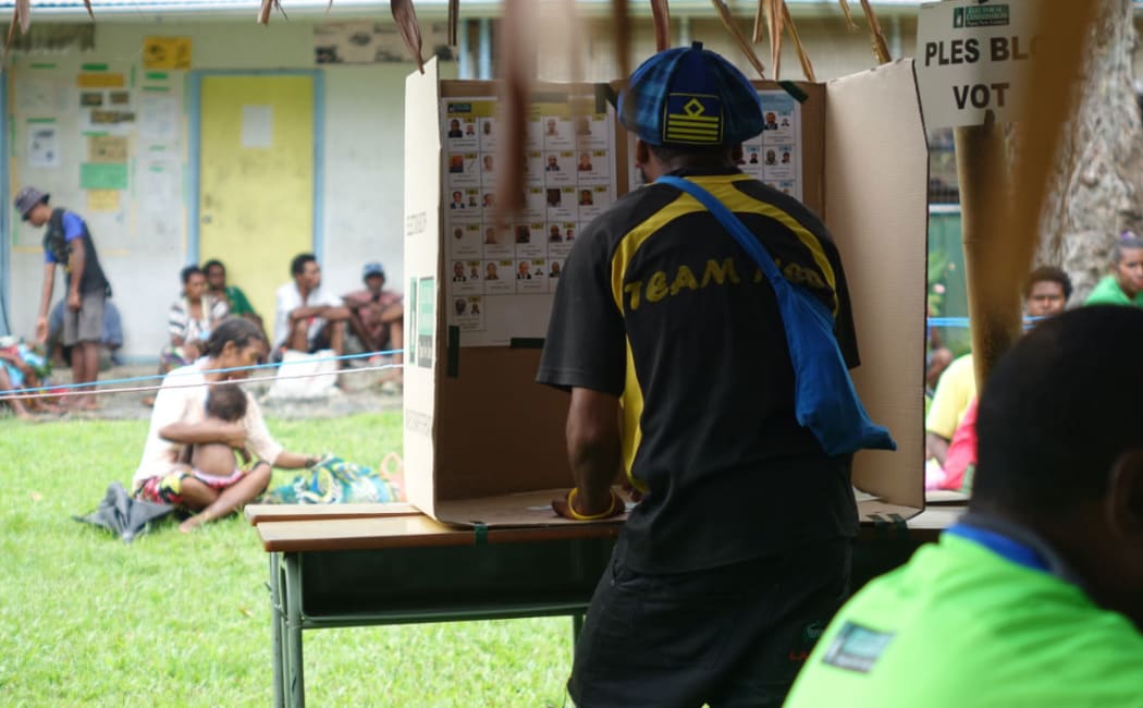 Polling booth PNG election 2017