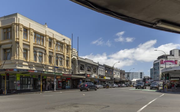 Auckland, New Zealand -January 04, 2019: People at Karangahape (K) Road on a sunny day over Auckland, New Zealand.