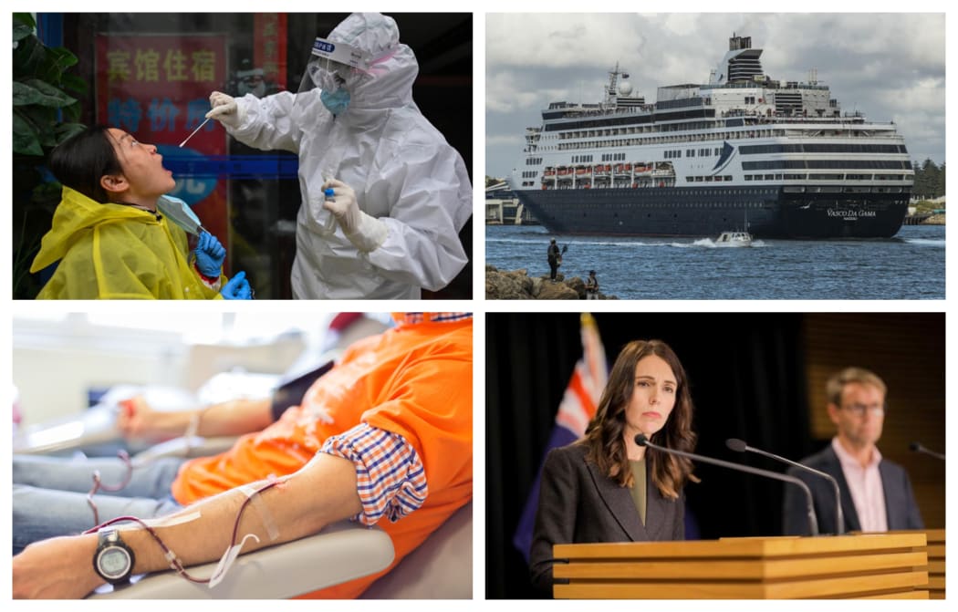 A drop in Covid-19 cases in China, Kiwis return home, a blood donation drive and the Prime Minister announces our first coronavirus death - virus updates for 29 March.