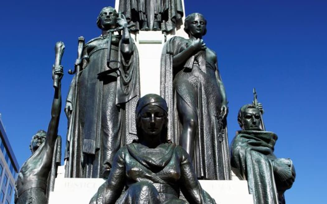 The Citizens' War Memorial in Christchurch's Cathedral Square was unveiled in 1937.