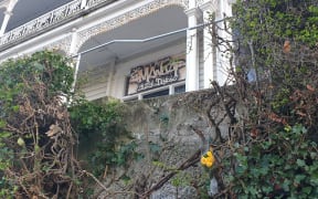 The house on Dundas Street, Dunedin, where a university student died after being fatally hurt during an overcrowded party.