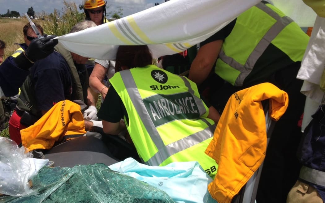 Supplied photo of a crash in New Zealand