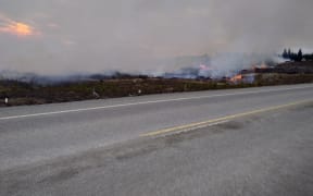 Evacuations were carried out in the Pukaki area, after flames spread across hectares of grass and scrub on Monday 22 July, 2024.