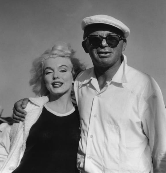 Marilyn Monroe with director Billy Wilder on the set of Some Like It Hot. She was not at her most professional during the shoot but Wilder reportedly said afterwards, “My Aunt Minnie would always be punctual and never hold up production, but who would pay to see my Aunt Minnie?”
