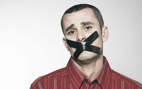 Man being 'gagged'