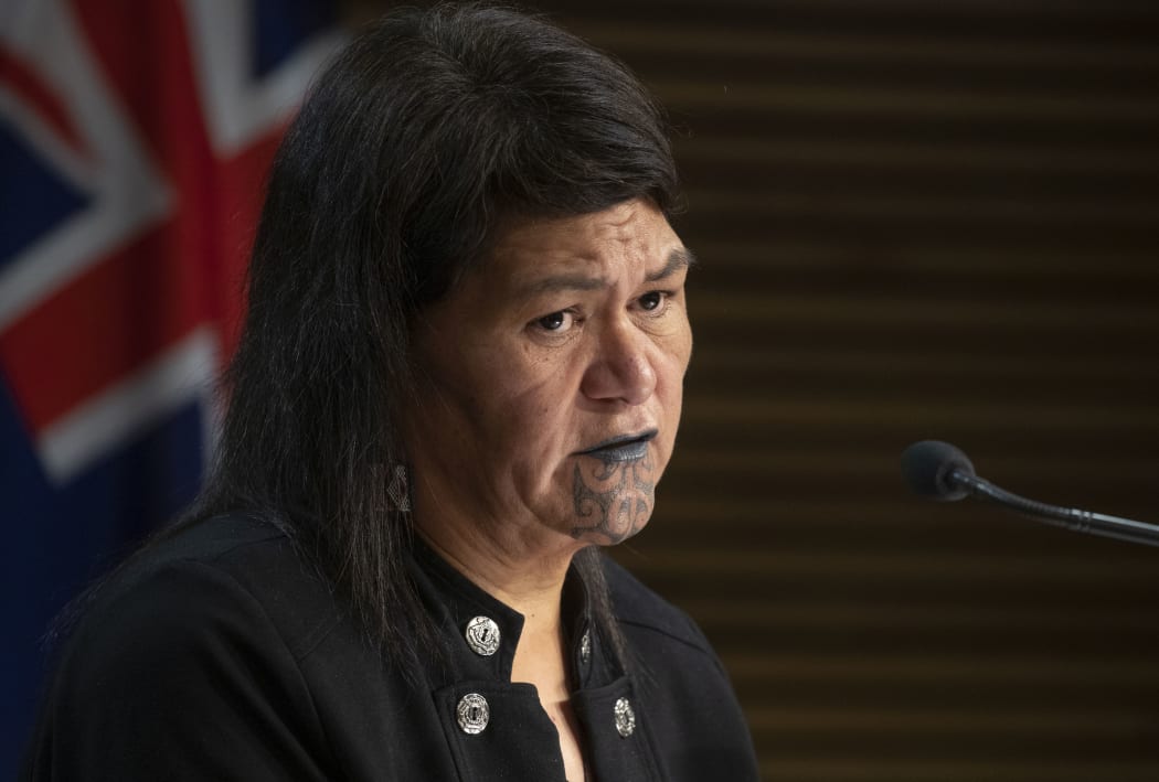 - POOL -  Foreign Affairs Minister Nanaia Mahuta during the post-Cabinet press conference with Prime Minister Jacinda Ardern, Parliament, Wellington. 07 March, 2022.  NZ Herald photograph by Mark Mitchell