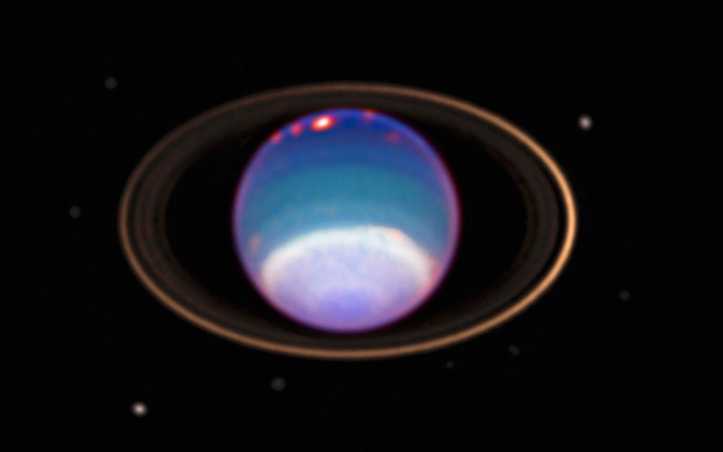 Image of Uranus obtained by the Hubble Telescope. The first planet discovered, it was first observed by William Herschel in 1781
Credit NASA (Photo by Ann Ronan Picture Library / Ann Ronan Picture Library / Photo12 via AFP)