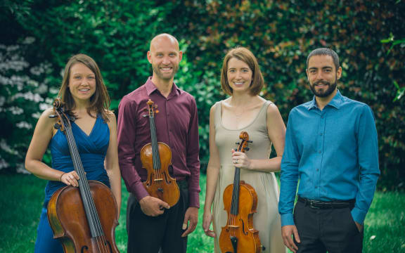Villani Piano Quartet L to R;
Sarah Spence, Marko Pop Ristov, Emma Dann, Flavio Villani