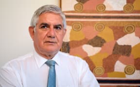 Ken Wyatt, Australia's first Minister for Indigenous Health and Minister for Aged Care, stands in his office in Canberra, Australia, 19 March 2017.