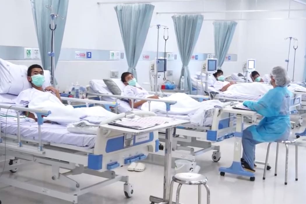 Some of the rescued boys in hospital.