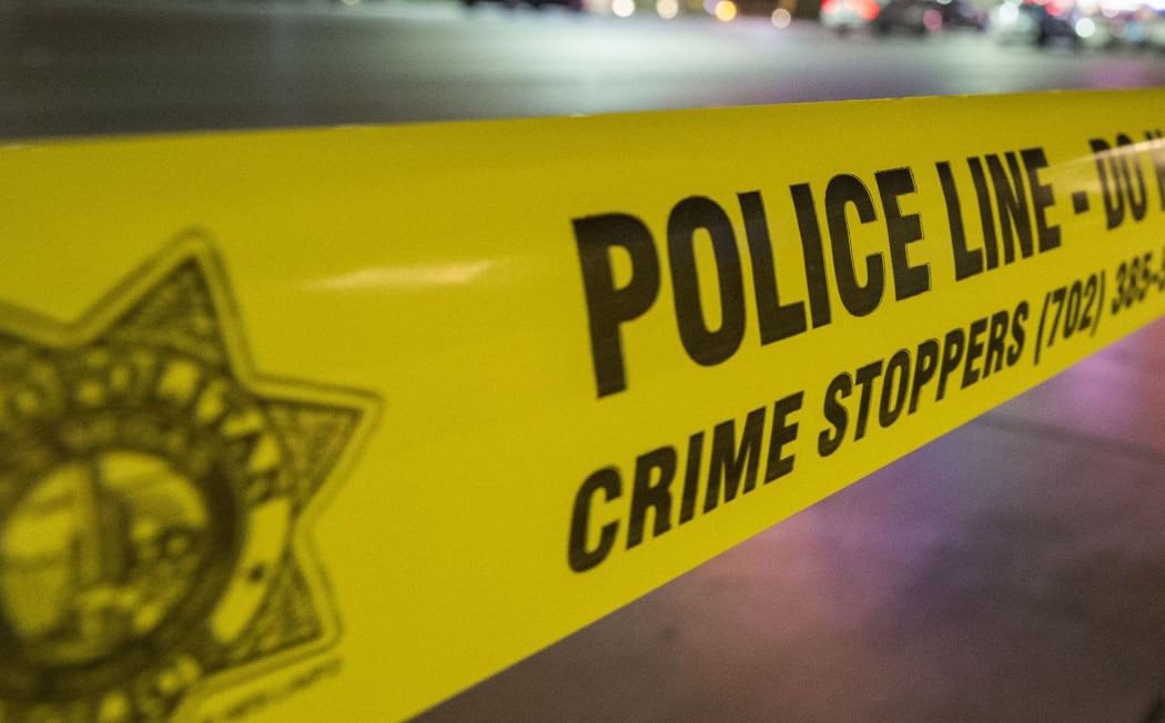 US police line sign