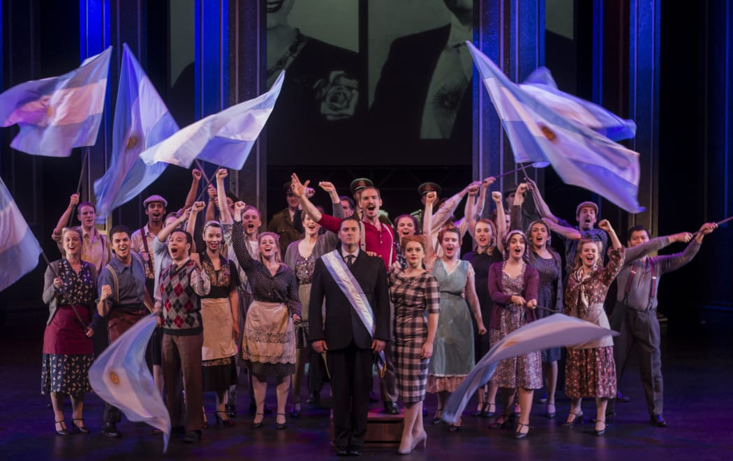 The cast of Evita singing 'A New Argentina'