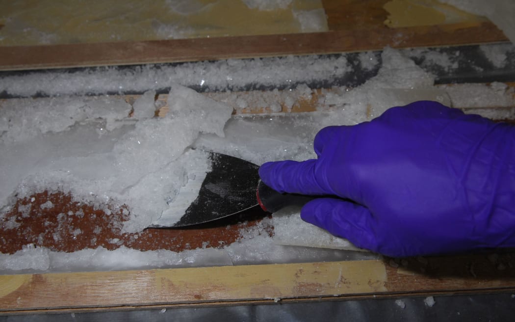 The drugs were sandwiched between a shipment of wooden floorboards.