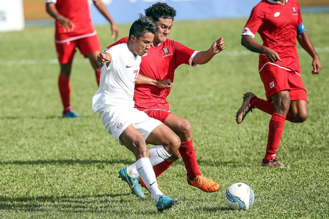 Tahiti advanced to the semis with a 2-0 victory over Tonga.