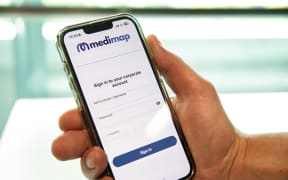 Generic iPhone with MediMap app open