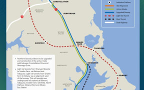 Map of planned second harbour crossing for Auckland