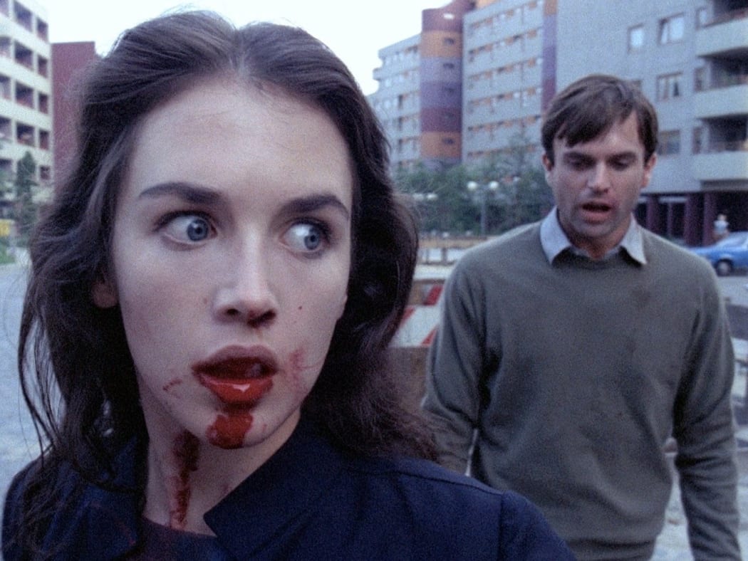 Still from the 1981 horror film Possession featuring Isabelle Adjani and Sam Neill.