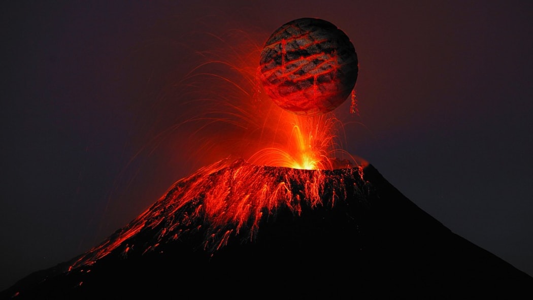 A volcano