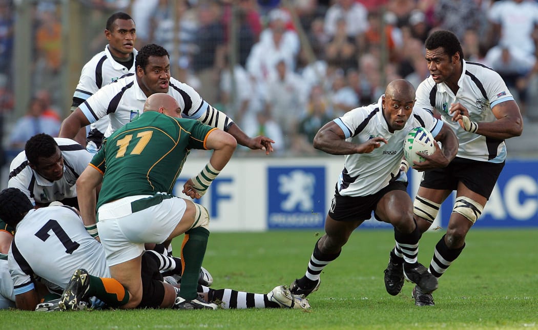 Fiji vs South Africa in the 2007 Rugby World Cup quarter finals.