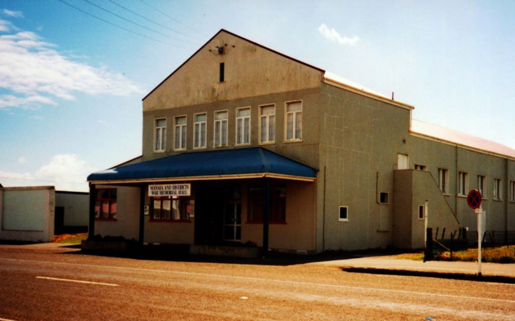 The Manāia and Districts War Memorial Hall is an earthquake hazard and would cost $1.8 million to fix.