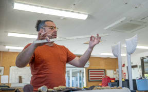Nui Stretch creating Tewhatewha