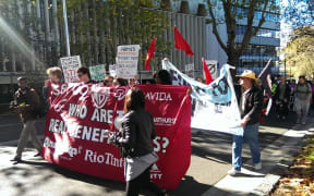 Auckland students march in protest at the Budget.