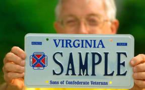 An example of a Confederate number plate