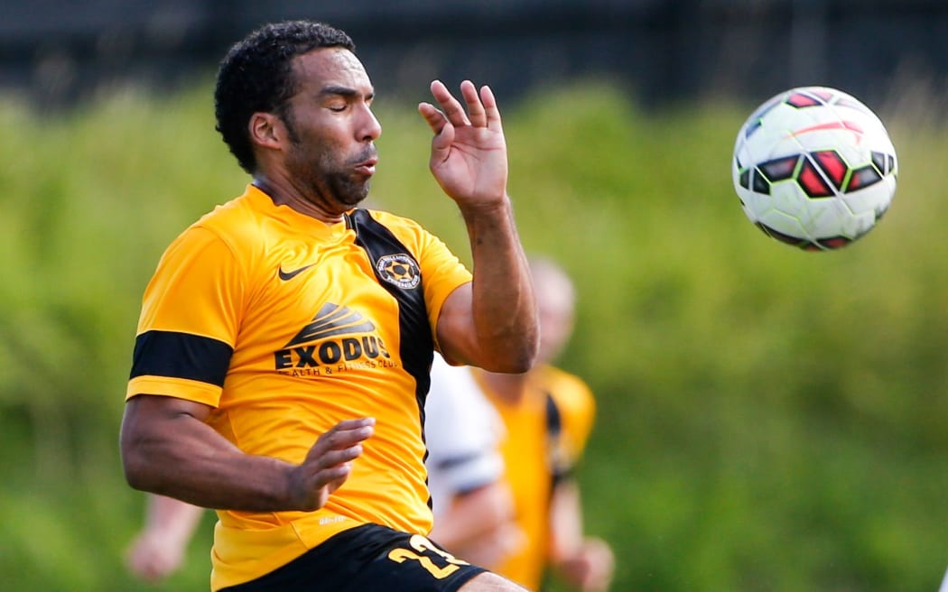 Footballer Paul Ifill playing for Team Wellington.