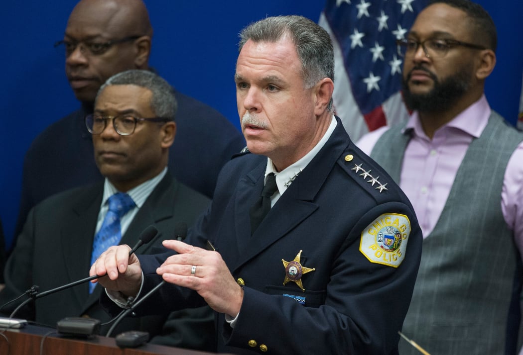 Chicago Police Superintendent Garry McCarthy speaks during a news conference to address the arrest of Chicago police officer Jason Van Dyke on 24 November 2015.