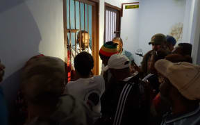 Jakub Skrzypski in an Indonesian court in Papua.