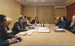 French Polynesia's leaders are received at Elysee Palace