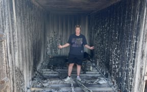 Anna Spark said she rushed to grab as many of her animals as she could and get out, but her container home was destroyed by the Port Hills fire.
