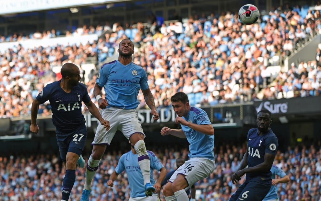 Lucas Moura of Tottenham Hotspur heads home to level the score 2 - 2 in the 56th minute with his first touch from coming on as a substitute